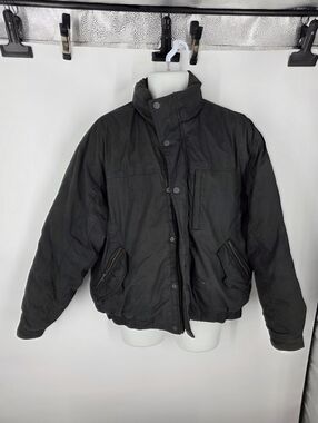 Eagles Ridge Classics Black Bomber Jacket Mens L Insulated Puffer Workwear Coat